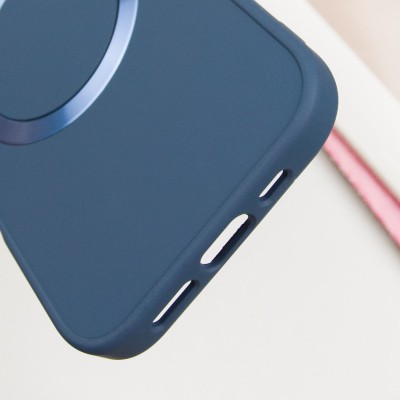 TPU чохол Bonbon Metal Style with MagSafe для Apple iPhone 16 (6.1") Синій / Cosmos Blue