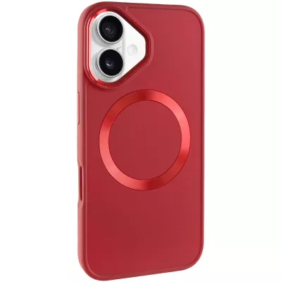 TPU чохол Bonbon Metal Style with MagSafe для Apple iPhone 16 Plus (6.7") Червоний / Red