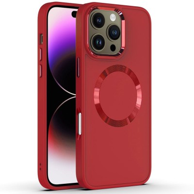 TPU чохол Bonbon Metal Style with MagSafe для Apple iPhone 16 Pro Max (6.9") Червоний / Red TPU чохол Bonbon Metal Style with MagSafe для Apple iPhone 16 Pro Max (6.9") Червоний / Red