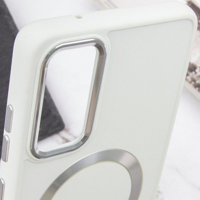 TPU чохол Bonbon Metal Style with MagSafe для Samsung Galaxy A54 5G Білий / White