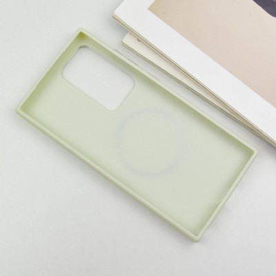 TPU чохол Bonbon Metal Style with MagSafe для Samsung Galaxy S24 Ultra Білий / White