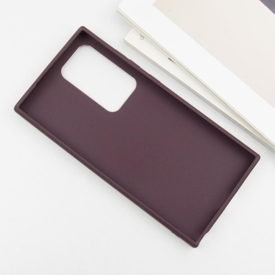 TPU чохол Bonbon Metal Style with MagSafe для Samsung Galaxy S24 Ultra Бордовий / Plum