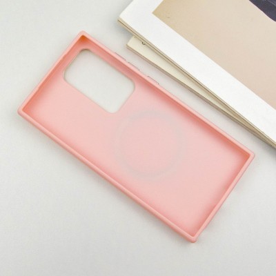 TPU чохол Bonbon Metal Style with MagSafe для Samsung Galaxy S24 Ultra Рожевий / Light Pink