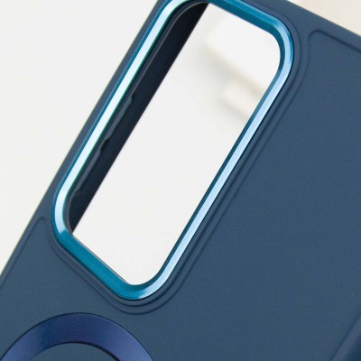 TPU чохол Bonbon Metal Style with MagSafe для Samsung Galaxy S24 Ultra Синій / Cosmos Blue