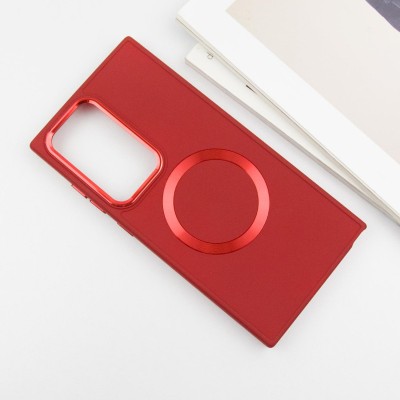 TPU чохол Bonbon Metal Style with MagSafe для Samsung Galaxy S24 Ultra Червоний / Red