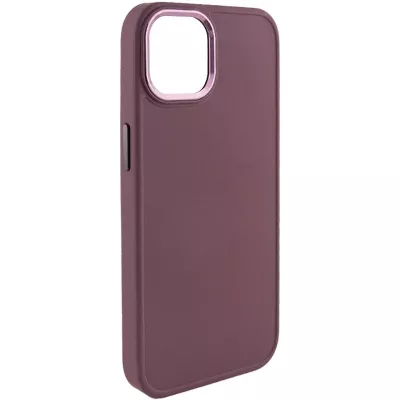 TPU чохол Bonbon Metal Style для Apple iPhone 12 Pro / 12 (6.1") Бордовий / Plum