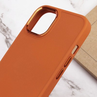 TPU чохол Bonbon Metal Style для Apple iPhone 12 Pro Max (6.7") Помаранчевий / Papaya