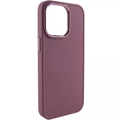 TPU чохол Bonbon Metal Style для Apple iPhone 13 Pro (6.1") Бордовий / Plum