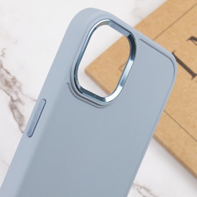 TPU чохол Bonbon Metal Style для Apple iPhone 14 (6.1") Блакитний / Mist blue