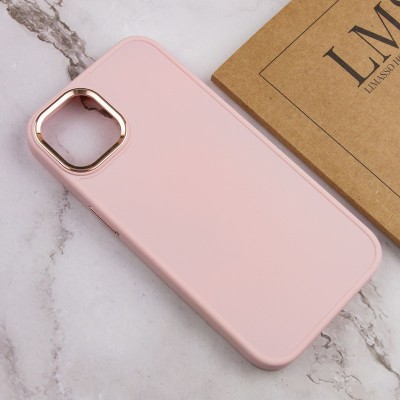 TPU чохол Bonbon Metal Style для Apple iPhone 14 (6.1") Рожевий / Light pink