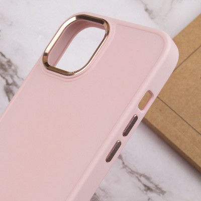 TPU чохол Bonbon Metal Style для Apple iPhone 14 (6.1") Рожевий / Light pink