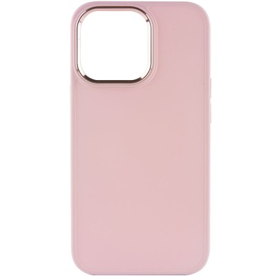TPU чохол Bonbon Metal Style для Apple iPhone 14 Pro (6.1") Рожевий / Light pink