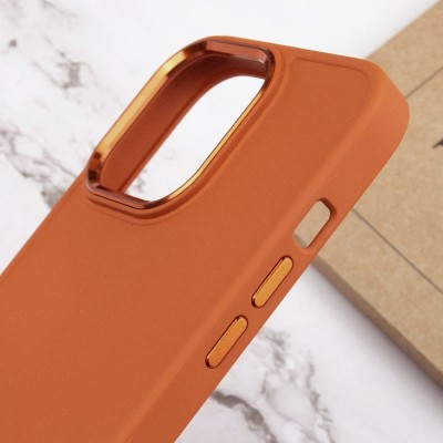 TPU чохол Bonbon Metal Style для Apple iPhone 14 Pro Max (6.7") Помаранчевий / Papaya