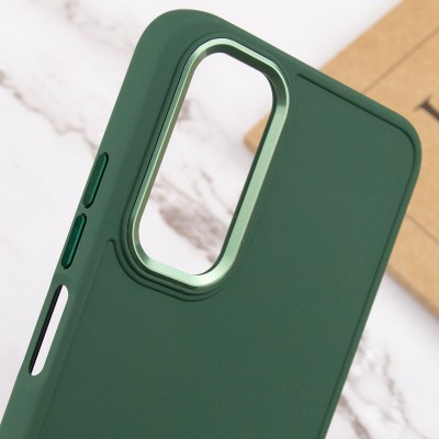 TPU чохол Bonbon Metal Style для Samsung Galaxy A14 4G/5G Зелений / Pine green