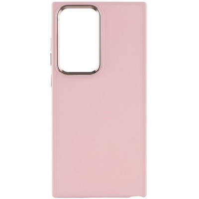 TPU чохол Bonbon Metal Style для Samsung Galaxy S23 Ultra Рожевий / Light pink