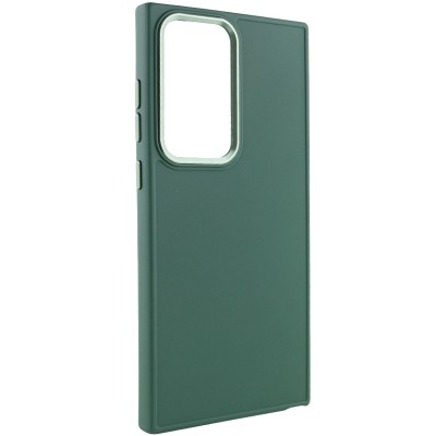 TPU чохол Bonbon Metal Style для Samsung Galaxy S24 Ultra Зелений / Army green