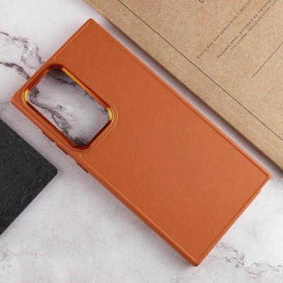 TPU чохол Bonbon Metal Style для Samsung Galaxy S24 Ultra Помаранчевий / Papaya