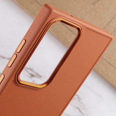 TPU чохол Bonbon Metal Style для Samsung Galaxy S24 Ultra Помаранчевий / Papaya