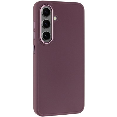 TPU чохол Bonbon Metal Style для Samsung Galaxy S24 Бордовий / Plum