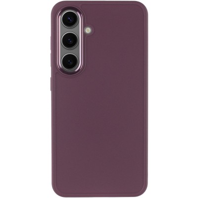 TPU чохол Bonbon Metal Style для Samsung Galaxy S24 Бордовий / Plum