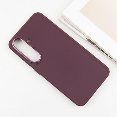 TPU чохол Bonbon Metal Style для Samsung Galaxy S24 Бордовий / Plum