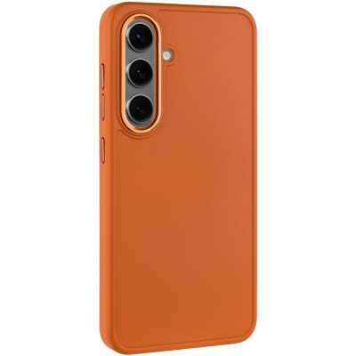 TPU чохол Bonbon Metal Style для Samsung Galaxy S24 Помаранчевий / Papaya