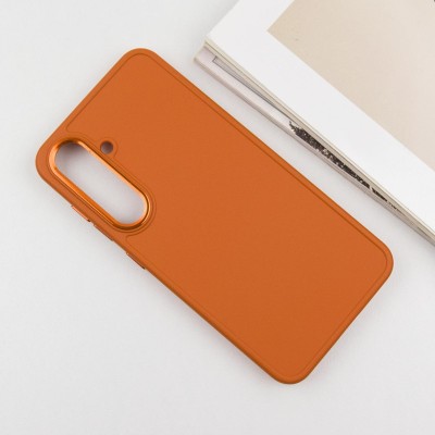 TPU чохол Bonbon Metal Style для Samsung Galaxy S24 Помаранчевий / Papaya