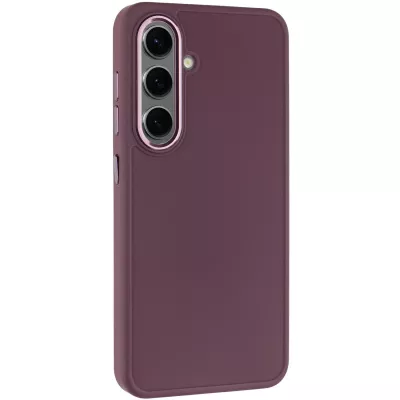TPU чохол Bonbon Metal Style для Samsung Galaxy S24+ Бордовий / Plum