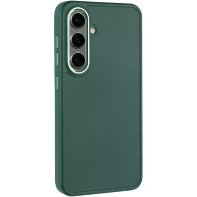 TPU чохол Bonbon Metal Style для Samsung Galaxy S24+ Зелений / Pine green