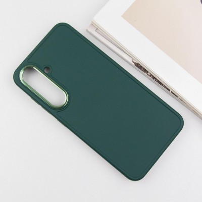 TPU чохол Bonbon Metal Style для Samsung Galaxy S24+ Зелений / Pine green