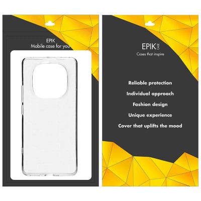 TPU чохол Epic Transparent 1,5mm для Xiaomi Redmi Note 14 Pro+ 5G Безбарвний (прозорий)