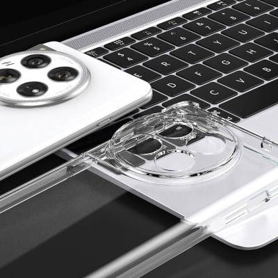 TPU чохол GETMAN Ease logo посилені кути Full Camera для OnePlus 12 Безбарвний (прозорий)