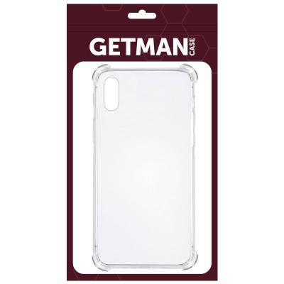 TPU чохол GETMAN Ease logo посилені кути для Apple iPhone XR (6.1") Безбарвний (прозорий)