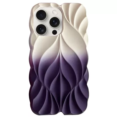 TPU чохол Leaf для Apple iPhone 14 Pro (6.1") White / Purple