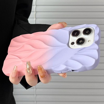 TPU чохол Leaf для Apple iPhone 14 Pro Max (6.7") Lilac / Pink