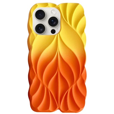 TPU чохол Leaf для Apple iPhone 15 Pro (6.1") Yellow / Orange TPU чохол Leaf для Apple iPhone 15 Pro (6.1") Yellow / Orange
