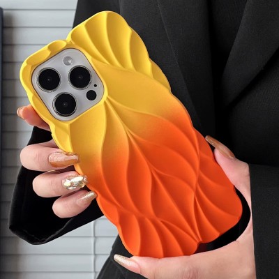 TPU чохол Leaf для Apple iPhone 15 Pro (6.1") Yellow / Orange TPU чохол Leaf для Apple iPhone 15 Pro (6.1") Yellow / Orange