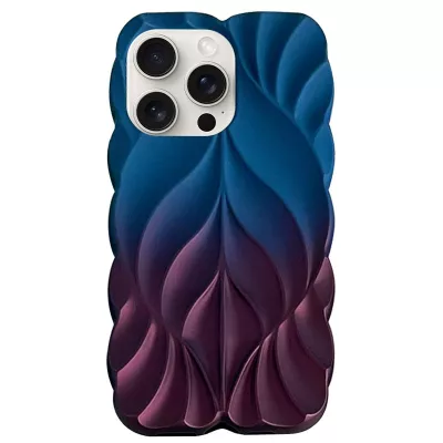 TPU чохол Leaf для Apple iPhone 15 Pro Max (6.7") Navy Blue / Plum