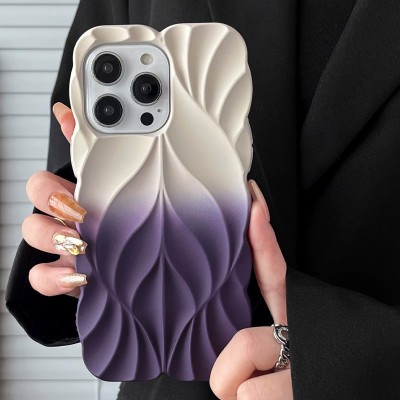 TPU чохол Leaf для Apple iPhone 15 Pro Max (6.7") White / Purple TPU чохол Leaf для Apple iPhone 15 Pro Max (6.7") White / Purple