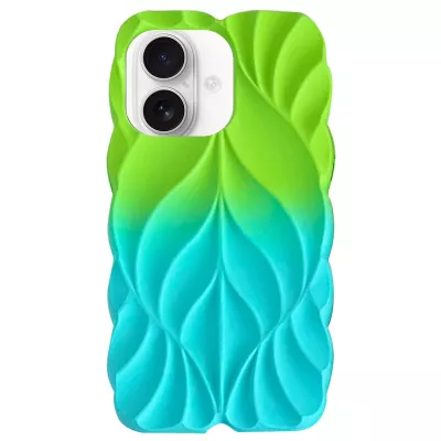 TPU чохол Leaf для Apple iPhone 16 (6.1") Green / Aqua
