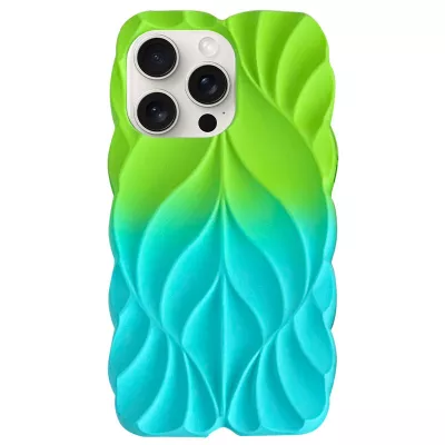 TPU чохол Leaf для Apple iPhone 16 Pro (6.3") Green / Aqua