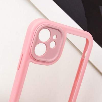 TPU чохол Transparent + Colour 1,5mm для Apple iPhone 11 (6.1") Pink