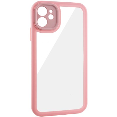 TPU чохол Transparent + Colour 1,5mm для Apple iPhone 11 (6.1") Pink