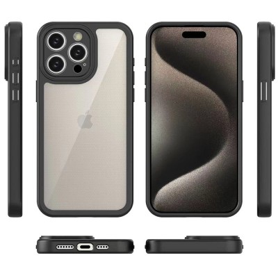 TPU чохол Transparent + Colour 1,5mm для Apple iPhone 11 Pro Max (6.5") Black