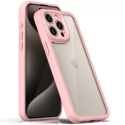 TPU чохол Transparent + Colour 1,5mm для Apple iPhone 12 Pro Max (6.7") Pink