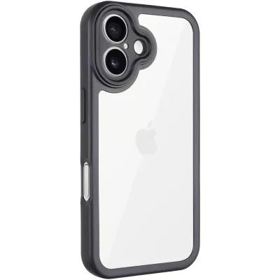 TPU чохол Transparent + Colour 1,5mm для Apple iPhone 16 (6.1") Black
