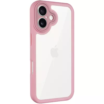 TPU чохол Transparent + Colour 1,5mm для Apple iPhone 16 (6.1") Pink