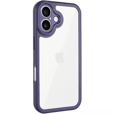 TPU чохол Transparent + Colour 1,5mm для Apple iPhone 16 (6.1") Purple