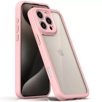 TPU чохол Transparent + Colour 1,5mm для Apple iPhone 16 Pro Max (6.9") Pink