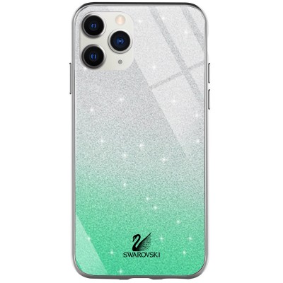 TPU+Glass чехол Swarovski для Apple iPhone 11 Pro (5.8") Бирюзовый
